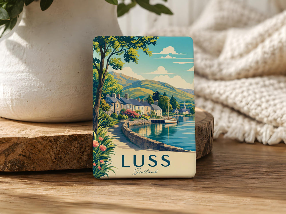 Luss Scotland Fridge Magnet, Loch Lomond Village Souvenir Magnet, Scottish Highlands Travel Gift Magnet