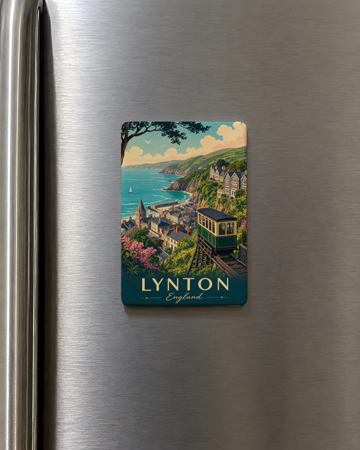 Lynton England Fridge Magnet, Lynton Devon Souvenir Magnet, Exmoor National Park Travel Gift, UK Vacation Keepsake Magnet