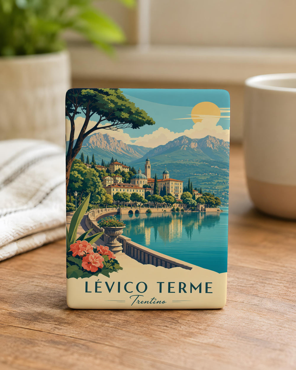 Levico Terme Fridge Magnet, Italy Travel Souvenir Magnet, Levico Terme Town Landmark Keepsake Magnet