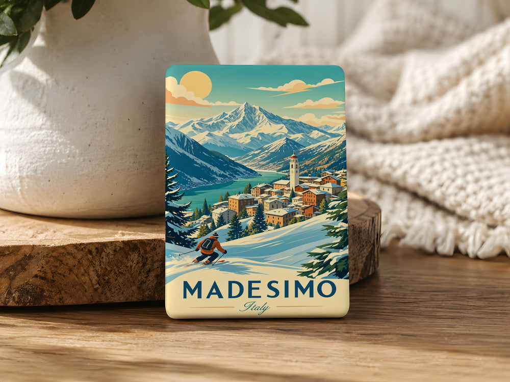 Madesimo Italy Fridge Magnet, Madesimo Souvenir Magnet, Italian Alps Travel Gift, Italy Vacation Keepsake, Lombardy Magnet