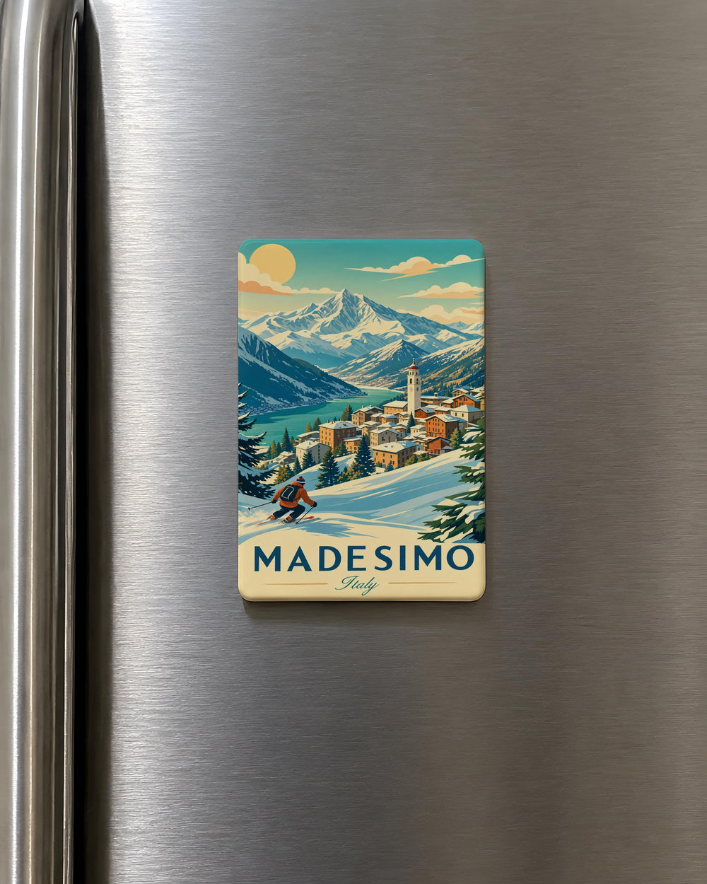 Madesimo Italy Fridge Magnet, Madesimo Souvenir Magnet, Italian Alps Travel Gift, Italy Vacation Keepsake, Lombardy Magnet