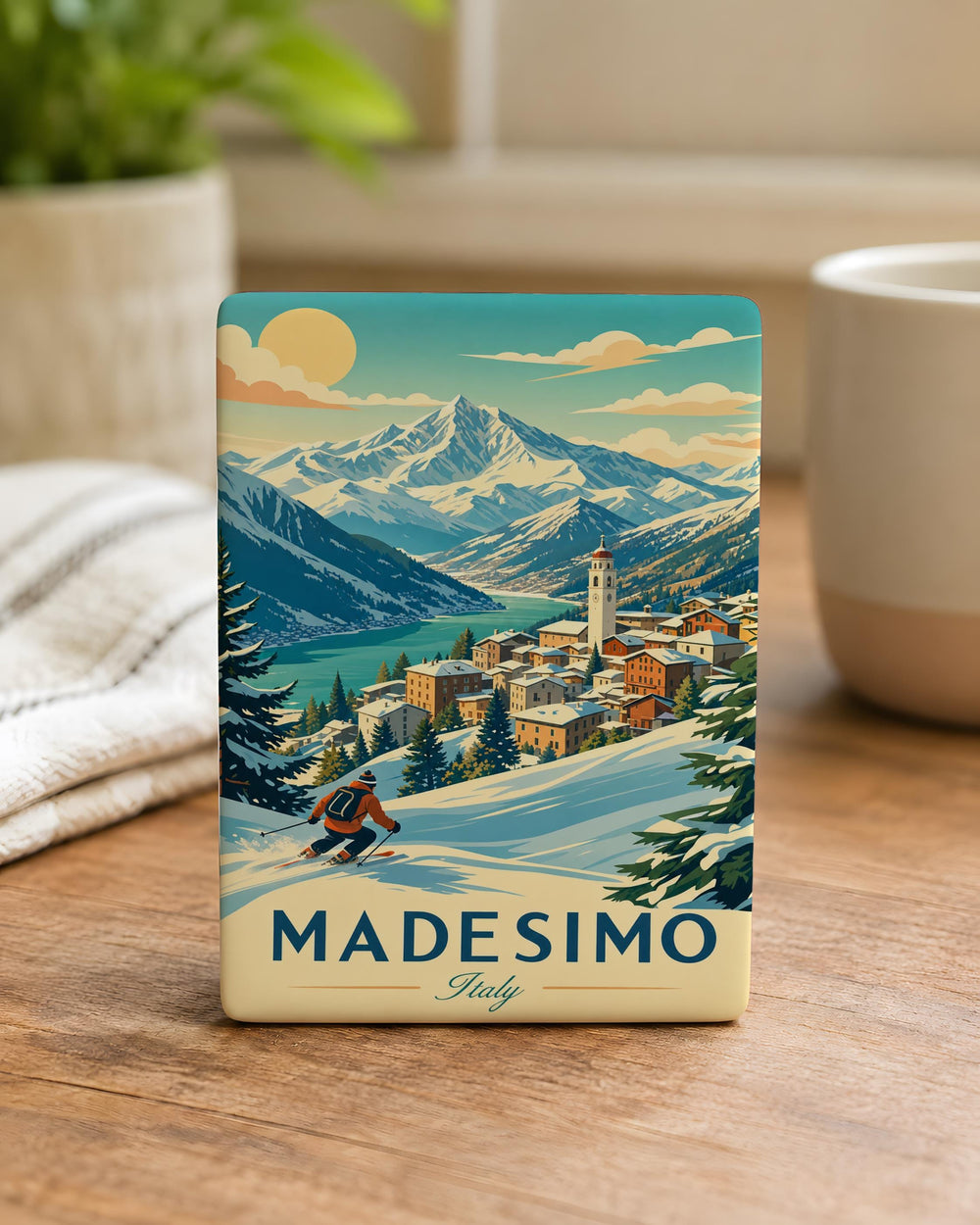 Madesimo Italy Fridge Magnet, Madesimo Souvenir Magnet, Italian Alps Travel Gift, Italy Vacation Keepsake, Lombardy Magnet