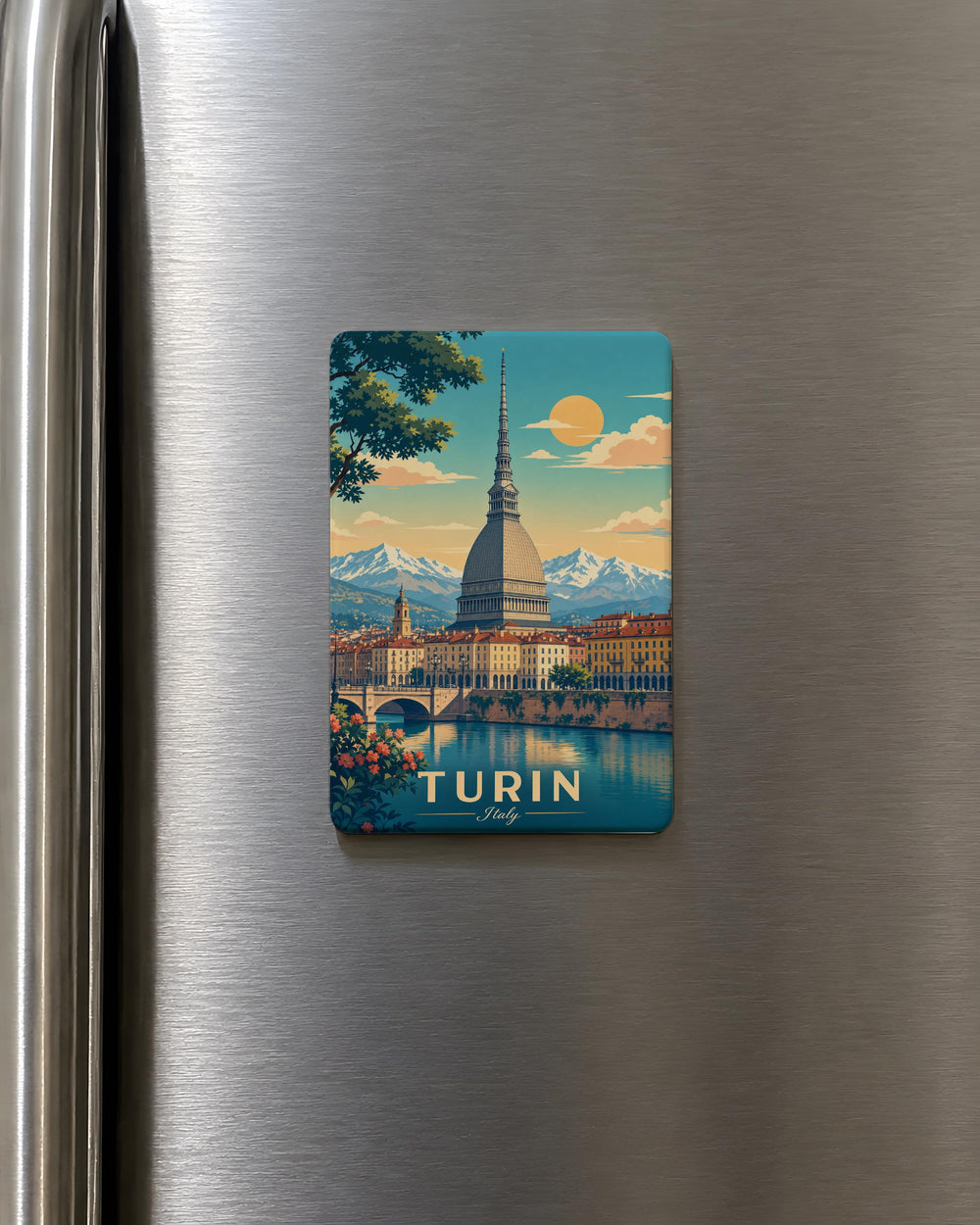 Mole Antonelliana Fridge Magnet, Turin Italy Landmark Souvenir Magnet, Italian Architecture Travel Keepsake Magnet