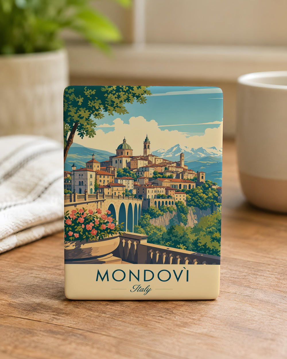 Mondovì Italy Fridge Magnet, Mondovì Piemonte Souvenir Magnet, Italian Travel Gift, Italy Landmark Keepsake Magnet