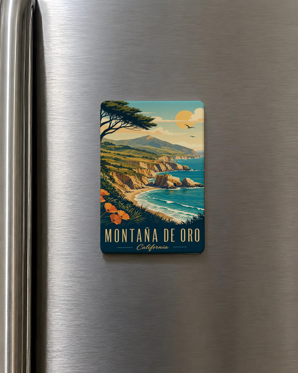 Monta_a_de_Oro Fridge Magnet, Mountain of Gold Souvenir Magnet, Travel Keepsake Kitchen Decor Magnet