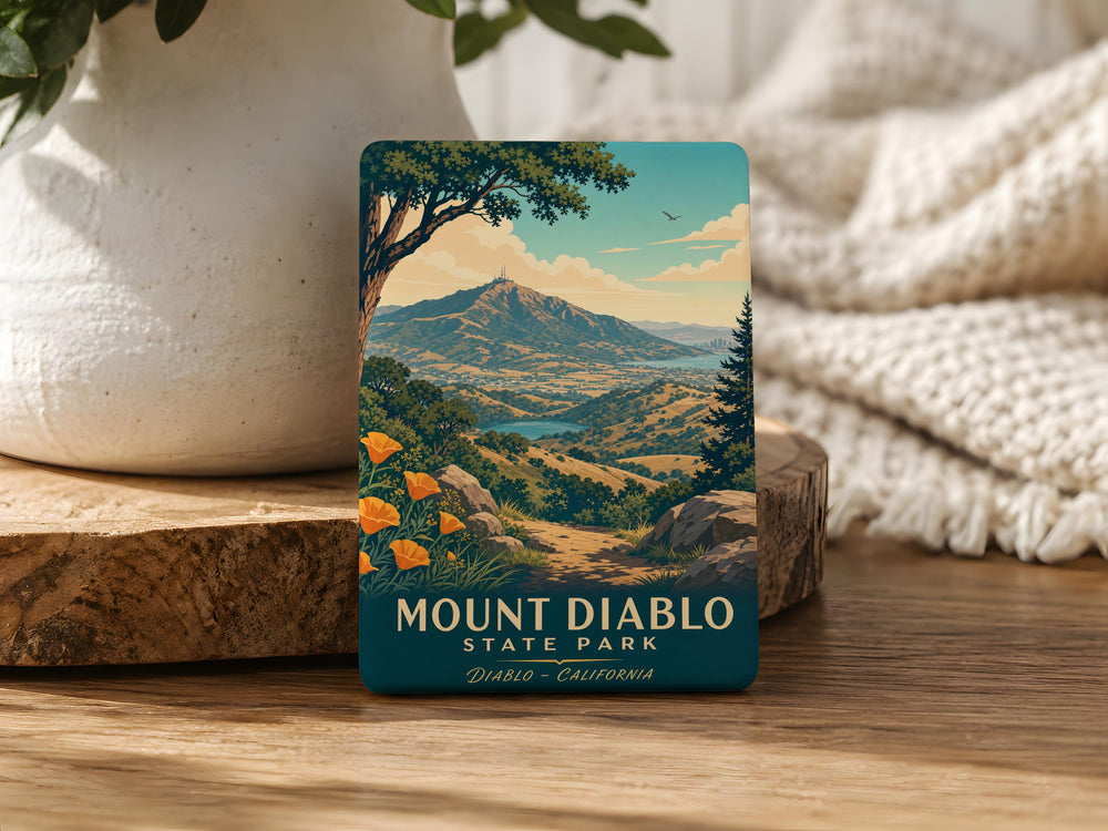 Mount Diablo State Park Fridge Magnet, California Park Souvenir Magnet, Mount Diablo Landmark Keepsake Magnet