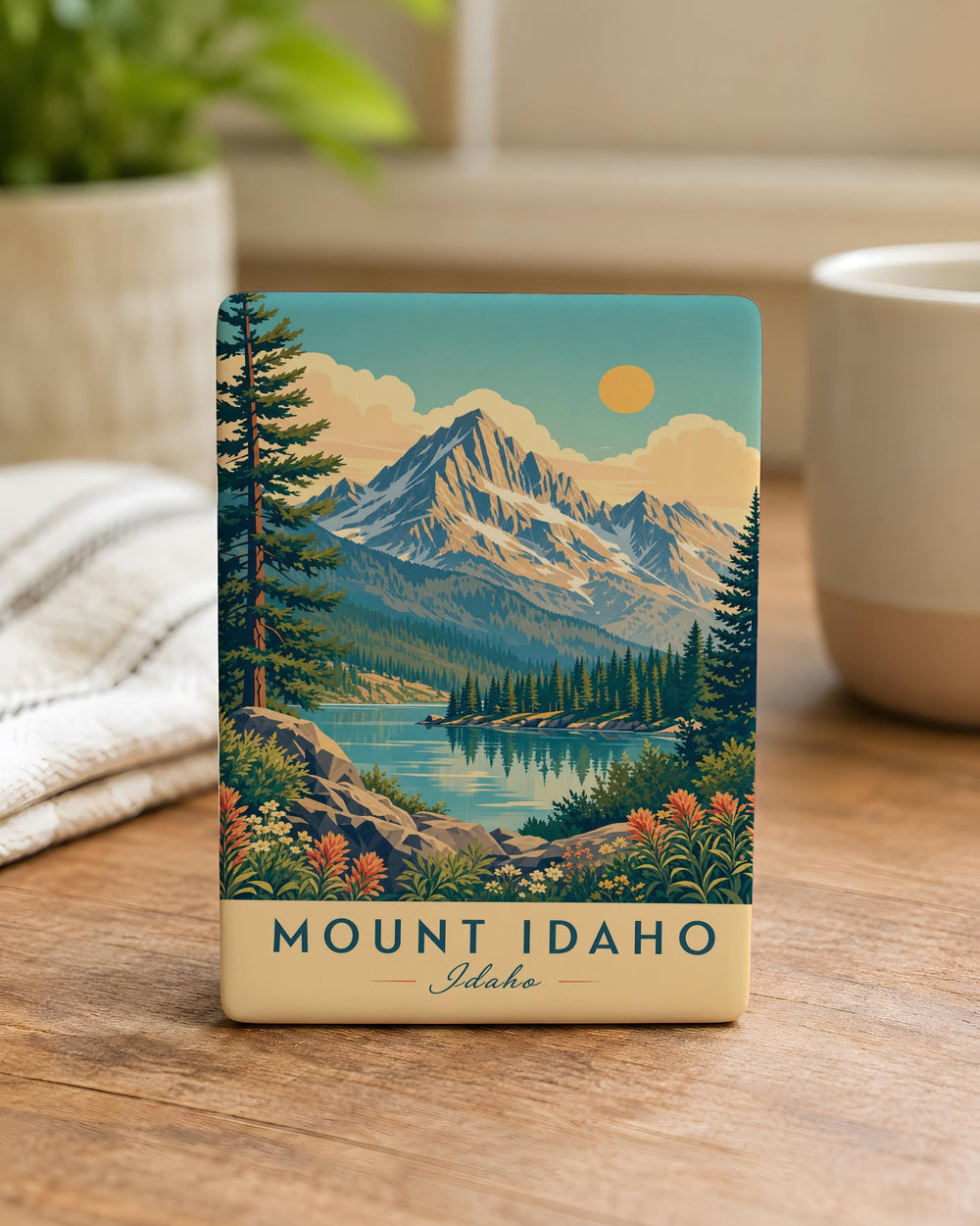 Mount Idaho Fridge Magnet, Mount Idaho Idaho Souvenir Magnet, Mountain Town Travel Keepsake, Idaho Gift for Hikers and Travelers