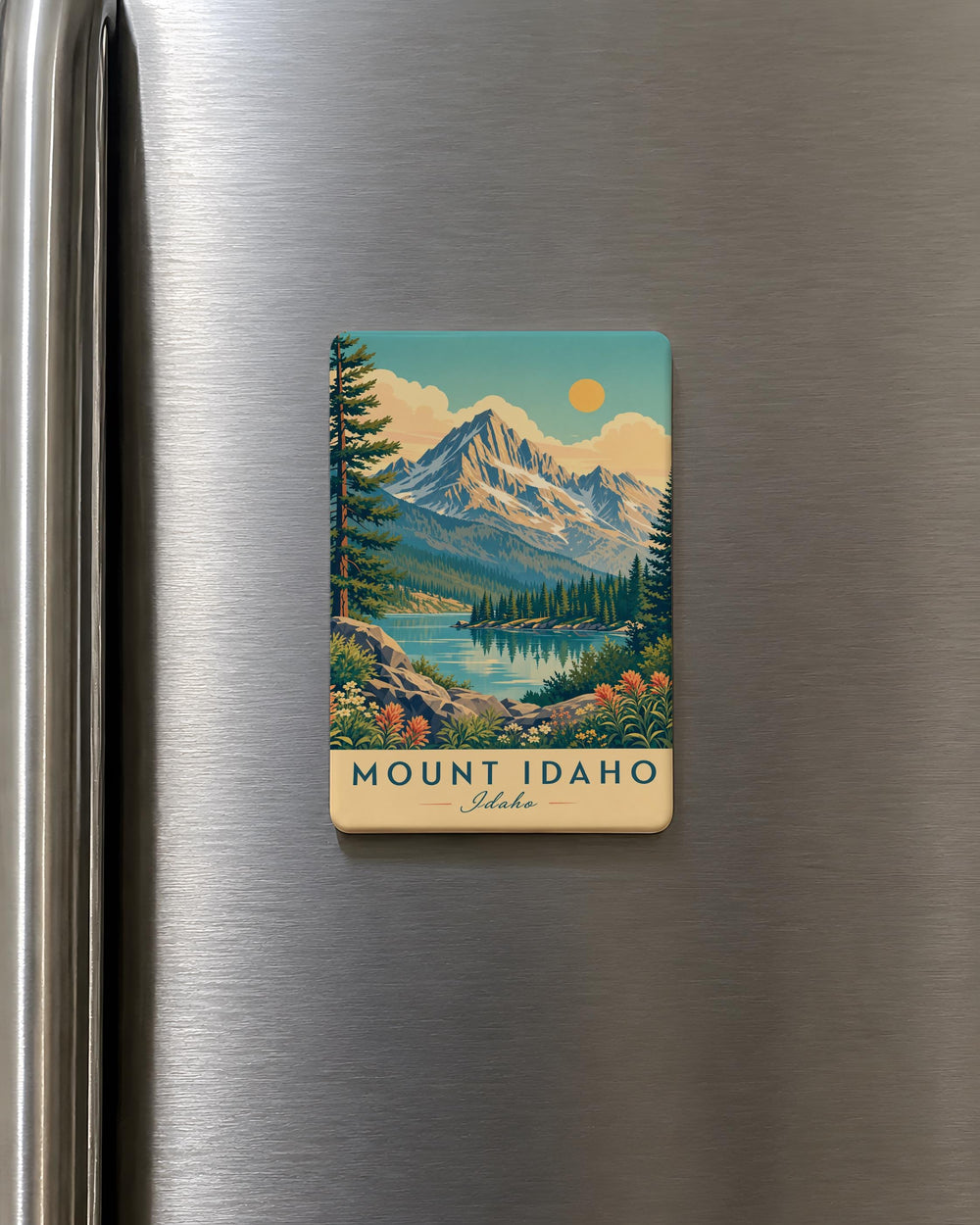 Mount Idaho Fridge Magnet, Mount Idaho Idaho Souvenir Magnet, Mountain Town Travel Keepsake, Idaho Gift for Hikers and Travelers