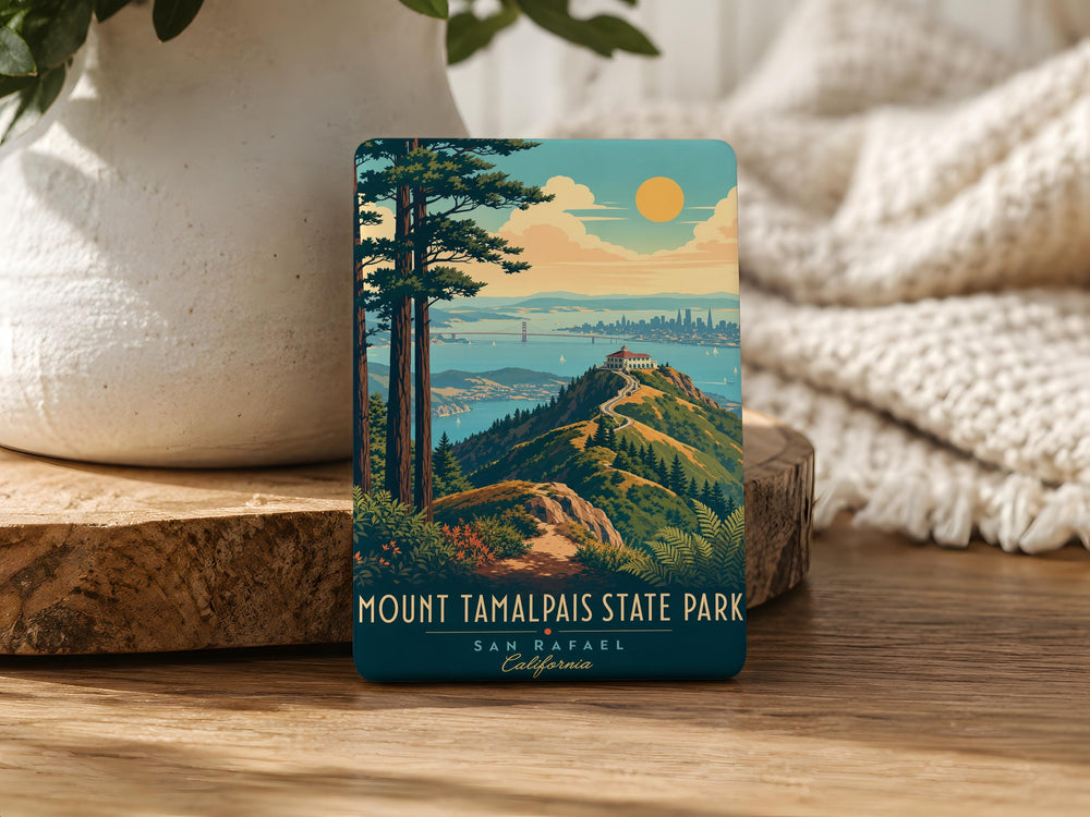 Mount Tamalpais State Park Fridge Magnet, California Mountain Landmark Souvenir, Hiking Nature Travel Gift
