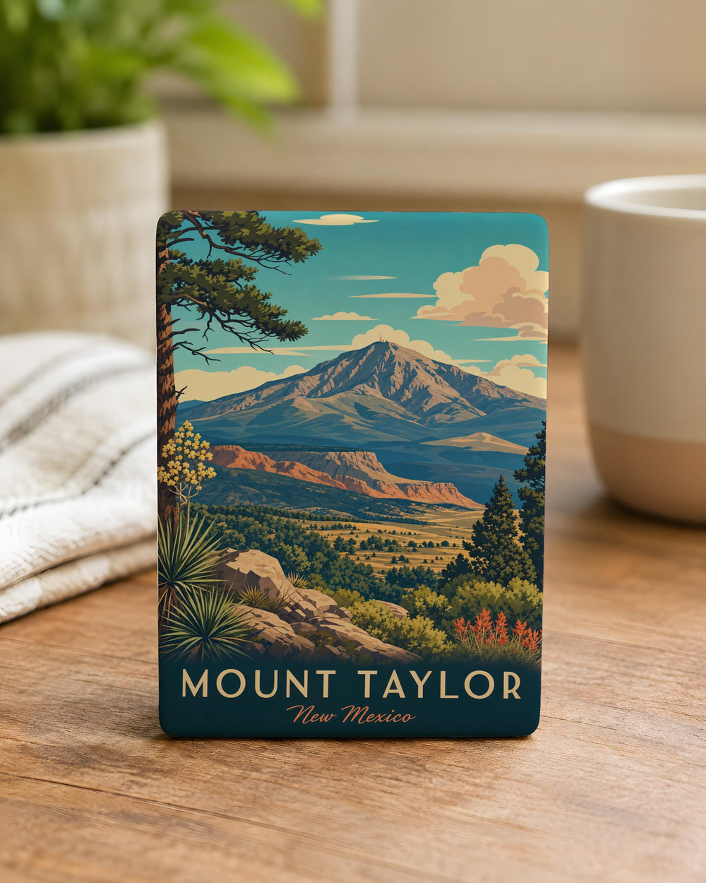 Mount Taylor New Mexico Fridge Magnet, Mount Taylor NM Souvenir Magnet, New Mexico Mountain Travel Keepsake Magnet