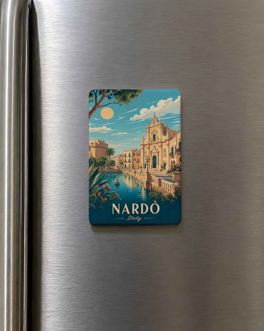 Nardò Italy Fridge Magnet, Nardò Puglia Souvenir Magnet, Italy Travel Gift, Nardò City Landmark Keepsake Magnet