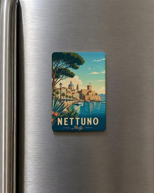 Nettuno Italy Fridge Magnet, Nettuno Travel Souvenir Magnet, Italy Coastal Town Keepsake Magnet, Italian Vacation Gift Magnet