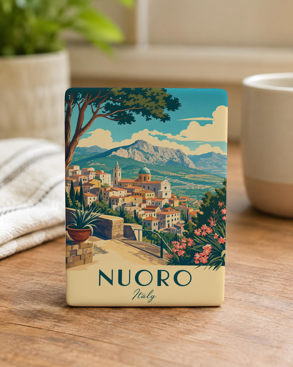 Nuoro Italy Fridge Magnet, Nuoro Sardinia Souvenir Magnet, Italy Travel Keepsake, Nuoro City Landmark Magnet, Italian Gift