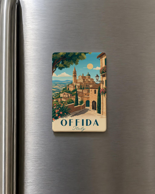 Offida Italy Fridge Magnet, Offida Town Souvenir Magnet, Italian Travel Keepsake, Marche Region Italy Gift, Offida Landmark Magnet
