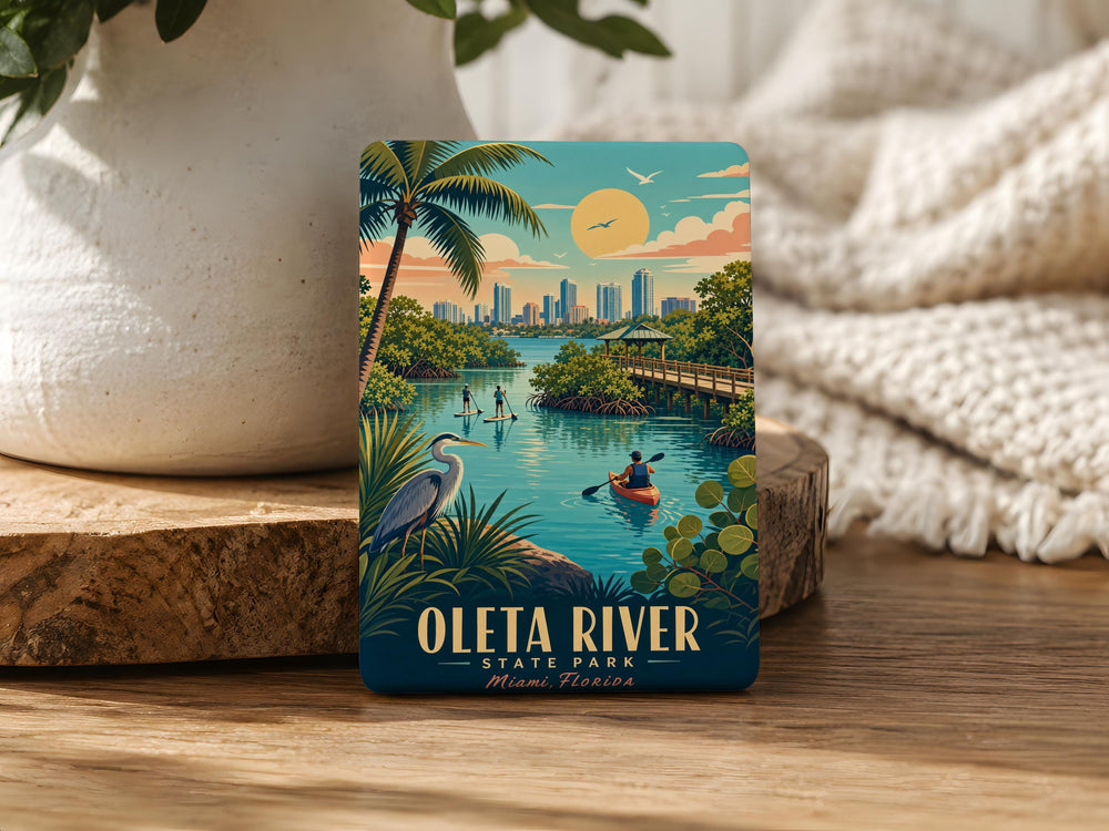 Oleta River State Park Fridge Magnet, Florida State Park Souvenir, Oleta River Outdoor Adventure Keepsake Magnet