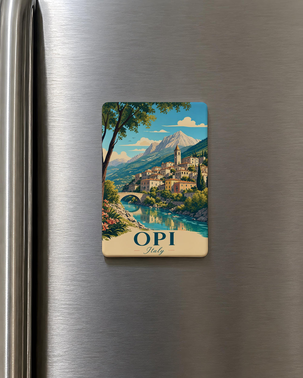 Italy Opi Fridge Magnet, Opi Italy Souvenir Magnet, Italy Travel Gift, Italian Village Landmark Magnet, Italy Keepsake Magnet