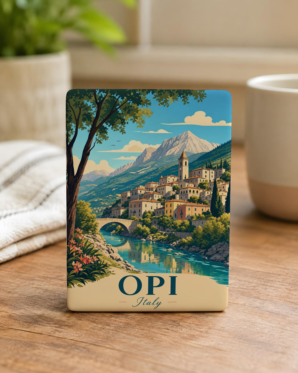 Italy Opi Fridge Magnet, Opi Italy Souvenir Magnet, Italy Travel Gift, Italian Village Landmark Magnet, Italy Keepsake Magnet