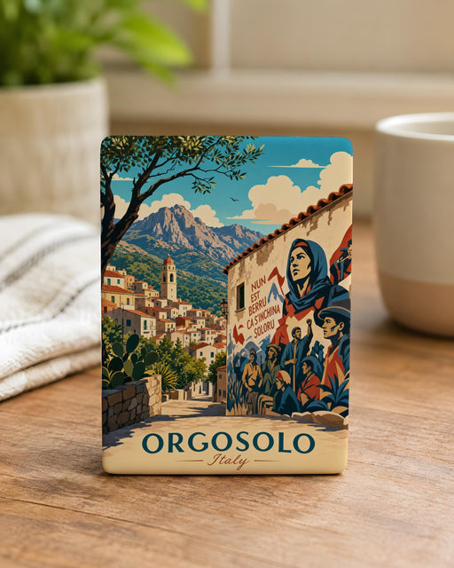 Orgosolo Italy Fridge Magnet, Orgosolo Sardinia Souvenir Magnet, Italian Village Travel Keepsake Magnet