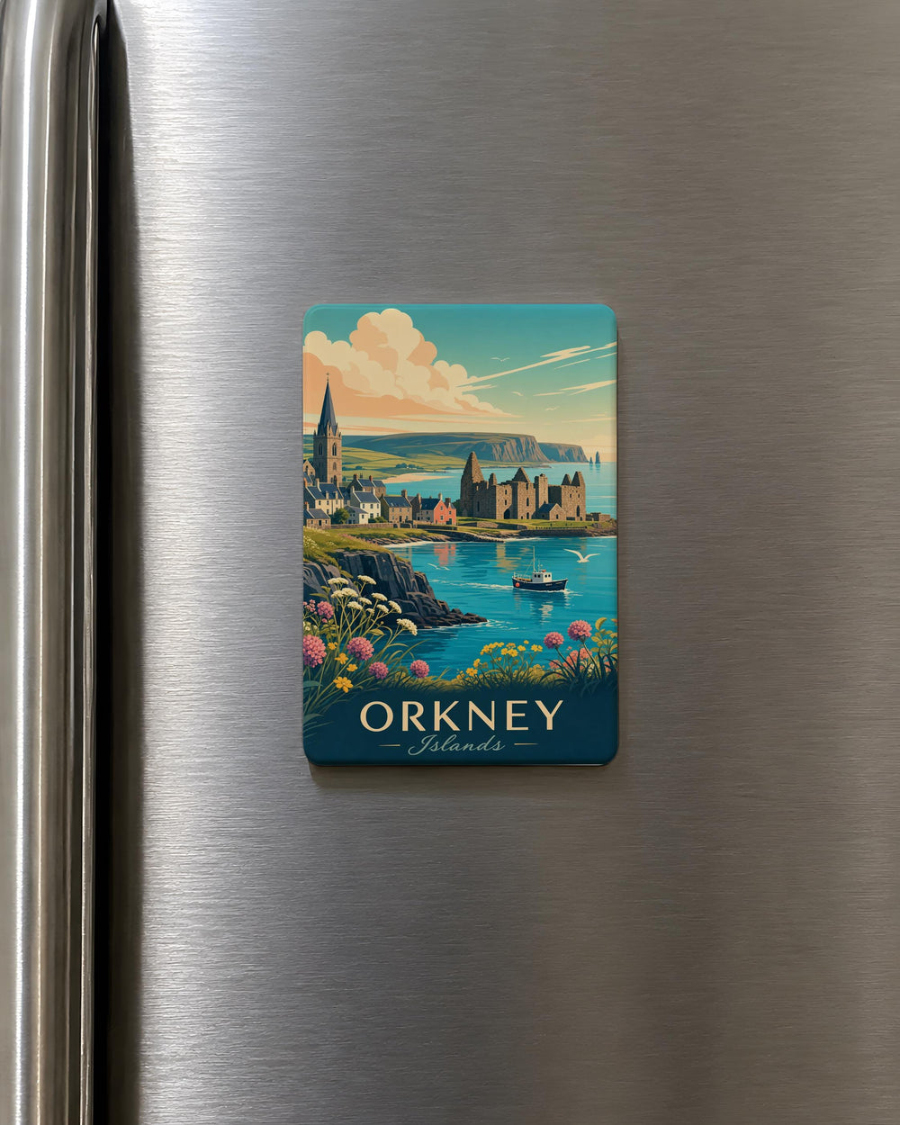Orkney Islands Fridge Magnet, Scotland Island Souvenir Magnet, Orkney Travel Gift, Scottish Isles Keepsake Magnet