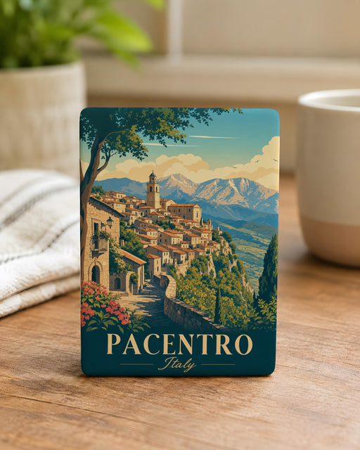 Pacentro Italy Fridge Magnet, Pacentro Village Souvenir Magnet, Abruzzo Italy Travel Gift, Italian Town Keepsake Magnet