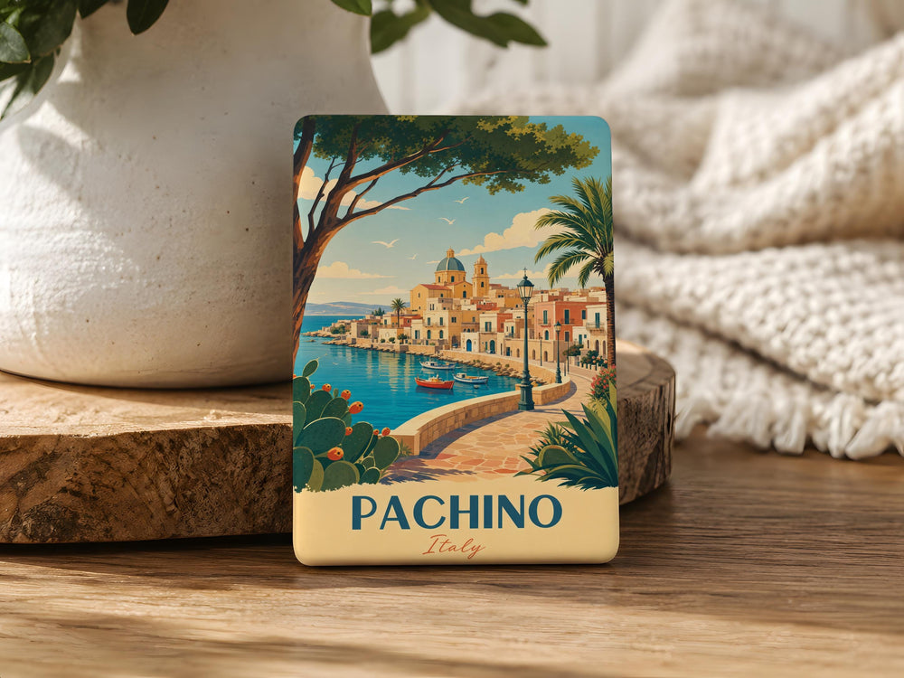 Pachino Italy Fridge Magnet, Sicily Travel Souvenir, Italian Coastal Town Keepsake, Italy Vacation Gift, Mediterranean Kitchen Decor