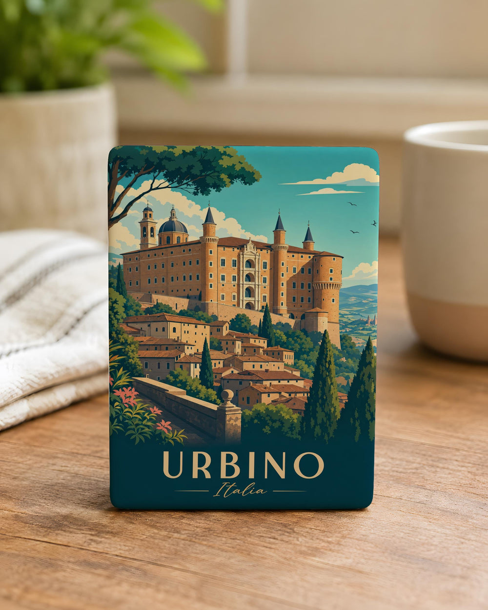 Palazzo Ducale di Urbino Fridge Magnet, Urbino Italy Landmark Souvenir Magnet, Italian Palace Travel Keepsake Magnet