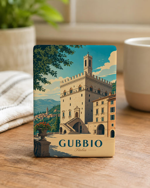 Palazzo Ducale Gubbio Fridge Magnet, Italian Palace Landmark Souvenir Magnet, Gubbio Italy Travel Keepsake Magnet