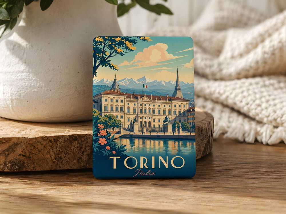 Palazzo Reale Torino Fridge Magnet, Royal Palace of Turin Italy Souvenir, Turin Landmark Travel Keepsake Magnet