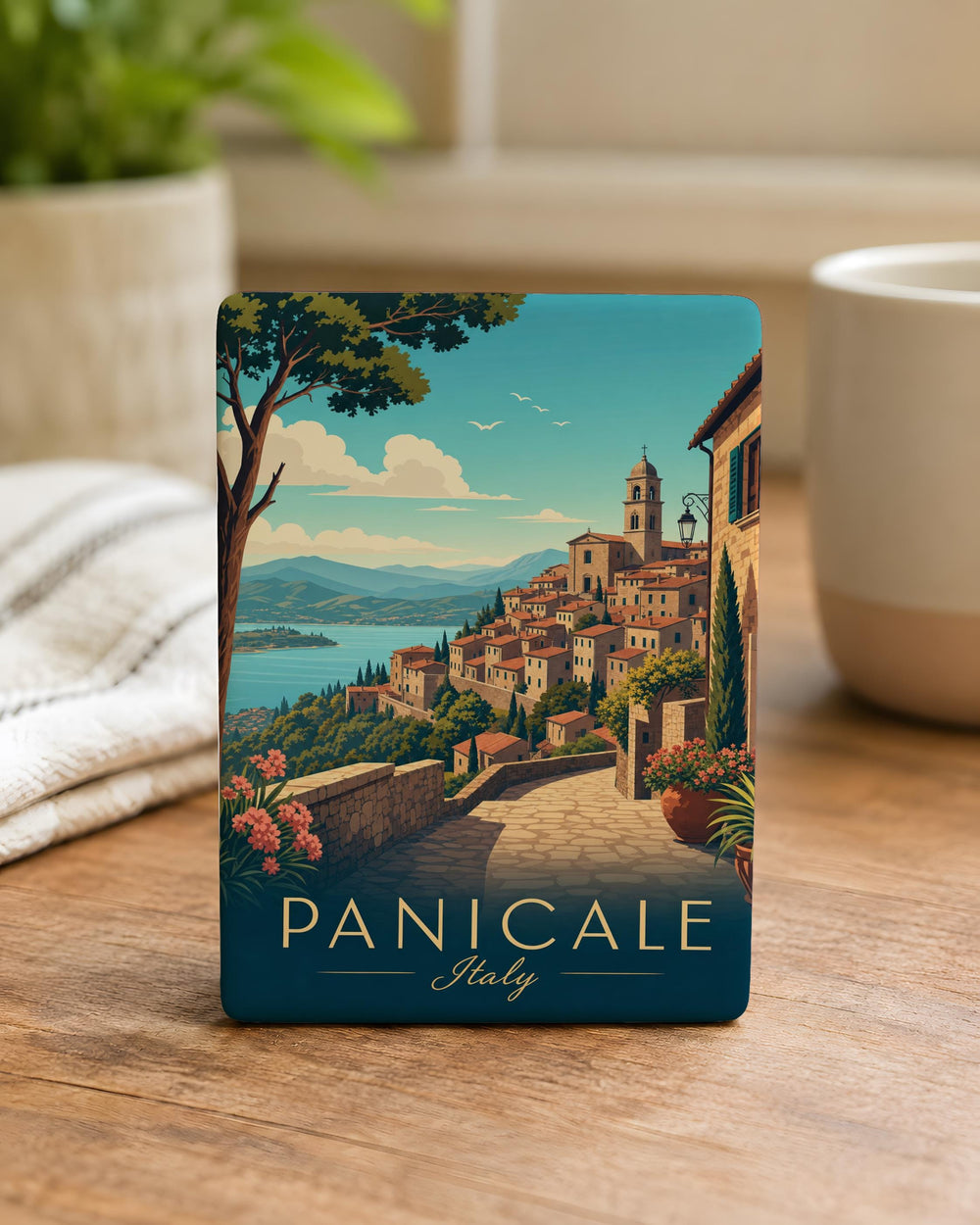 Panicale Italy Fridge Magnet, Panicale Umbria Souvenir Magnet, Italian Village Travel Gift, Italy Vacation Keepsake Magnet