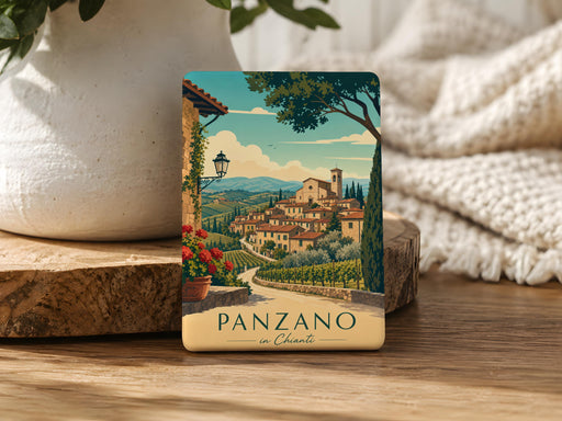 Panzano in Chianti Italy Fridge Magnet, Tuscan Village Travel Souvenir Magnet, Chianti Region Kitchen Magnet