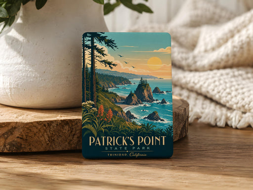 Patricks Point State Park Fridge Magnet, California Coast Nature Souvenir, Humboldt County Redwood Forest Travel Keepsake