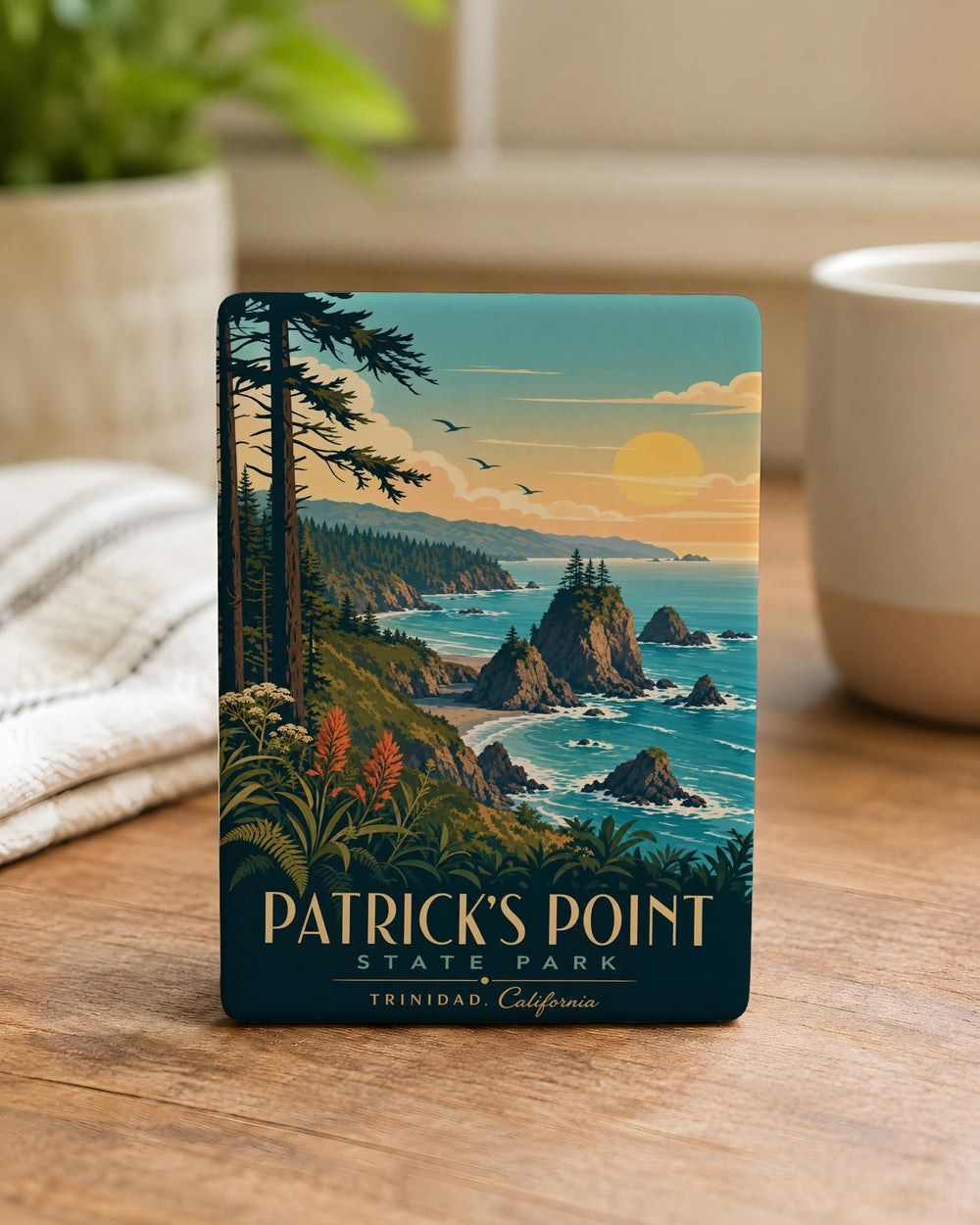 Patricks Point State Park Fridge Magnet, California Coast Nature Souvenir, Humboldt County Redwood Forest Travel Keepsake