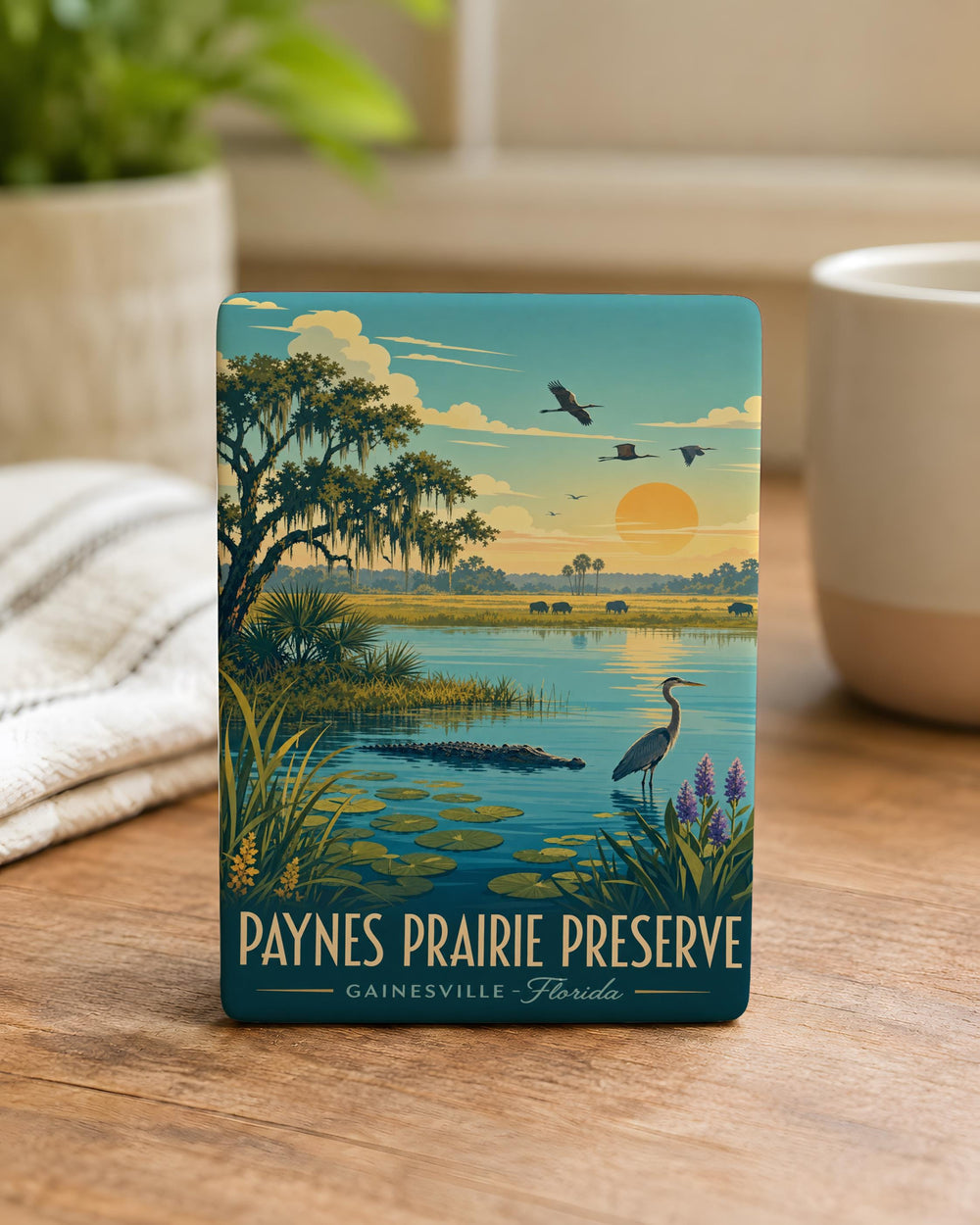Paynes Prairie Preserve Fridge Magnet, Florida Nature Preserve Souvenir, Wildlife and Wetlands Gift