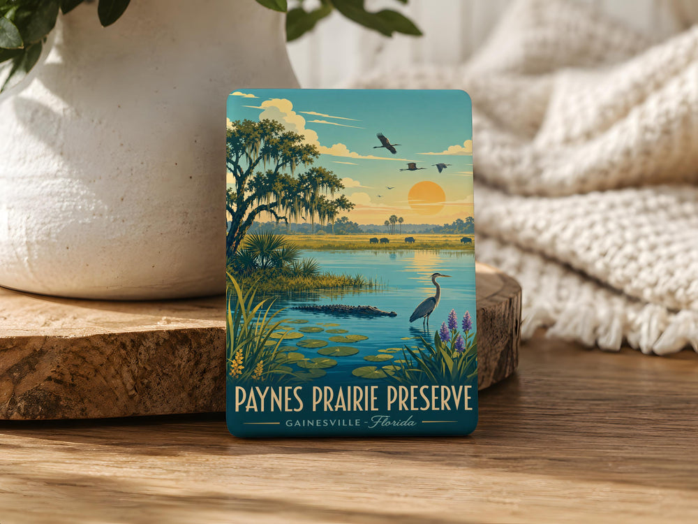 Paynes Prairie Preserve Fridge Magnet, Florida Nature Preserve Souvenir, Wildlife and Wetlands Gift