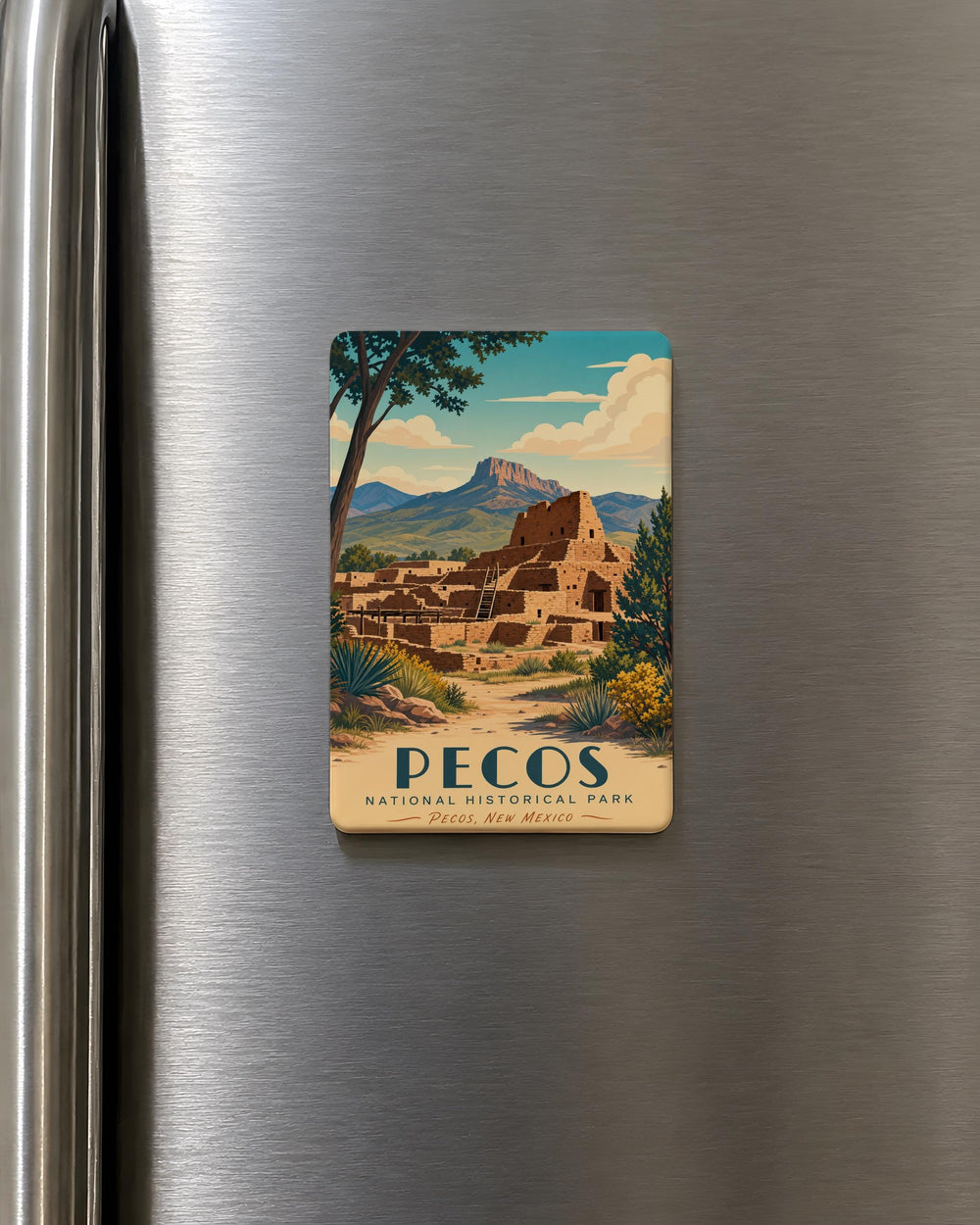 Pecos National Historical Park Fridge Magnet, New Mexico Landmark Souvenir Magnet, National Park Travel Gift