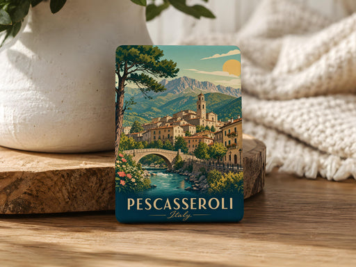 Pescasseroli Italy Fridge Magnet, Abruzzo Mountain Village Souvenir, National Park Travel Keepsake Magnet