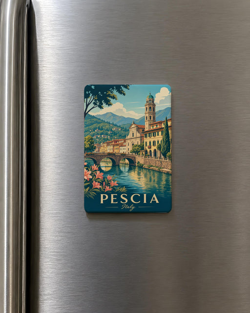 Pescia Italy Fridge Magnet, Pescia Tuscany Travel Souvenir Magnet, Italian Town Landmark Keepsake Magnet, Italy Vacation Gift