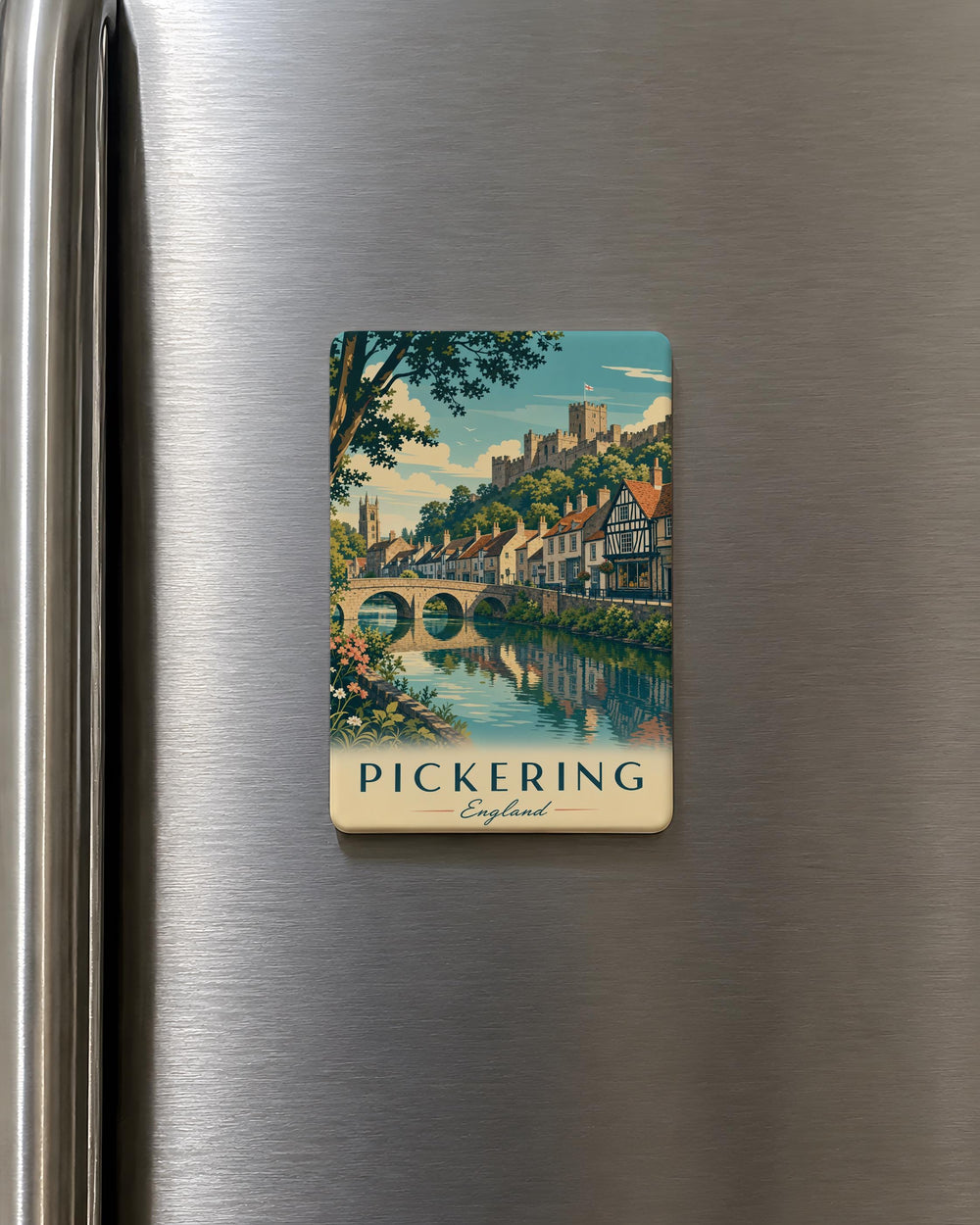 Pickering England Fridge Magnet, Pickering North Yorkshire Souvenir Magnet, Pickering UK Travel Gift, England Keepsake Magnet