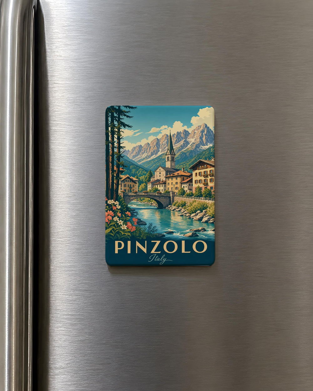 Pinzolo Italy Fridge Magnet, Pinzolo Travel Souvenir Magnet, Trentino Alto Adige Italy Landmark Magnet, Italy Vacation Keepsake