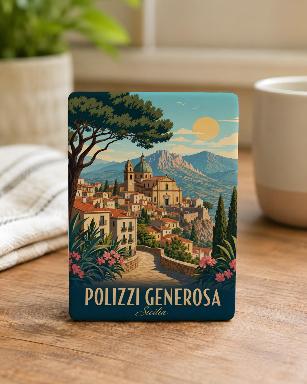 Polizzi Generosa Sicily Fridge Magnet, Italian Town Souvenir Magnet, Polizzi Generosa Travel Gift, Sicily Keepsake Magnet