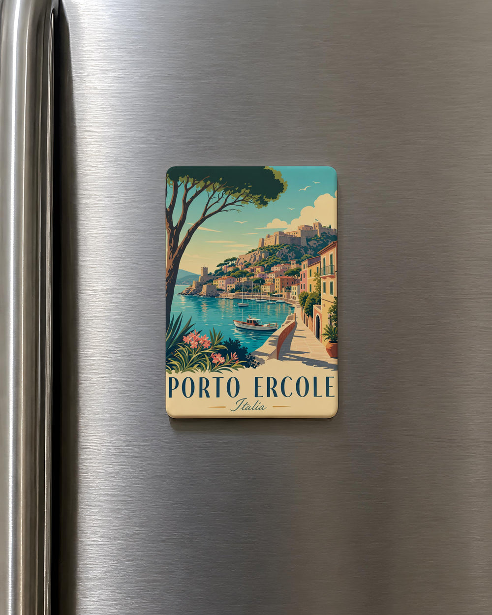 Porto Ercole Fridge Magnet, Porto Ercole Italy Souvenir Magnet, Tuscan Coastal Town Travel Gift, Italian Riviera Keepsake