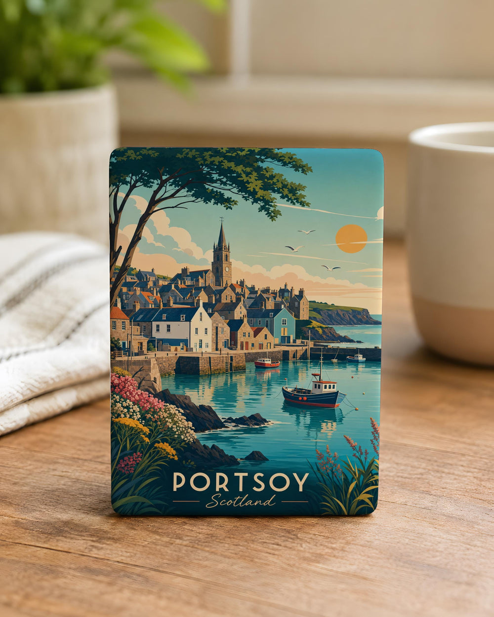 Portsoy Scotland Fridge Magnet, Portsoy Harbour Coastal Village Souvenir Magnet, Banffshire Scotland Travel Keepsake Magnet