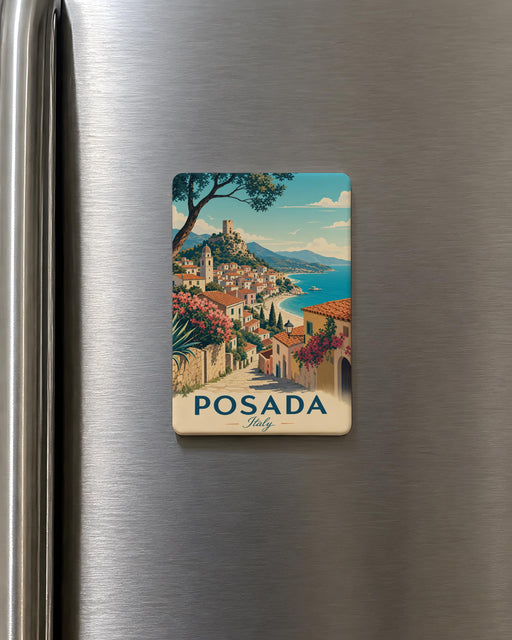 Posada Italy Fridge Magnet, Posada Sardinia Souvenir Magnet, Italy Travel Keepsake, Posada Town Landmark Magnet, Gift for Travelers
