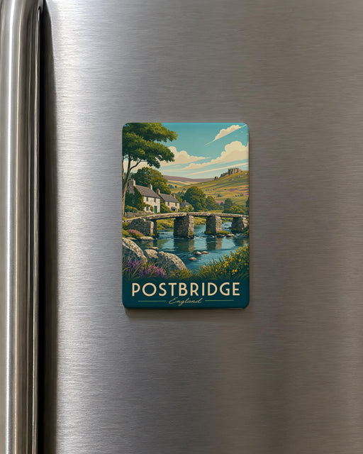 Postbridge England Fridge Magnet, Dartmoor National Park Souvenir, Postbridge Village Landmark Keepsake Magnet