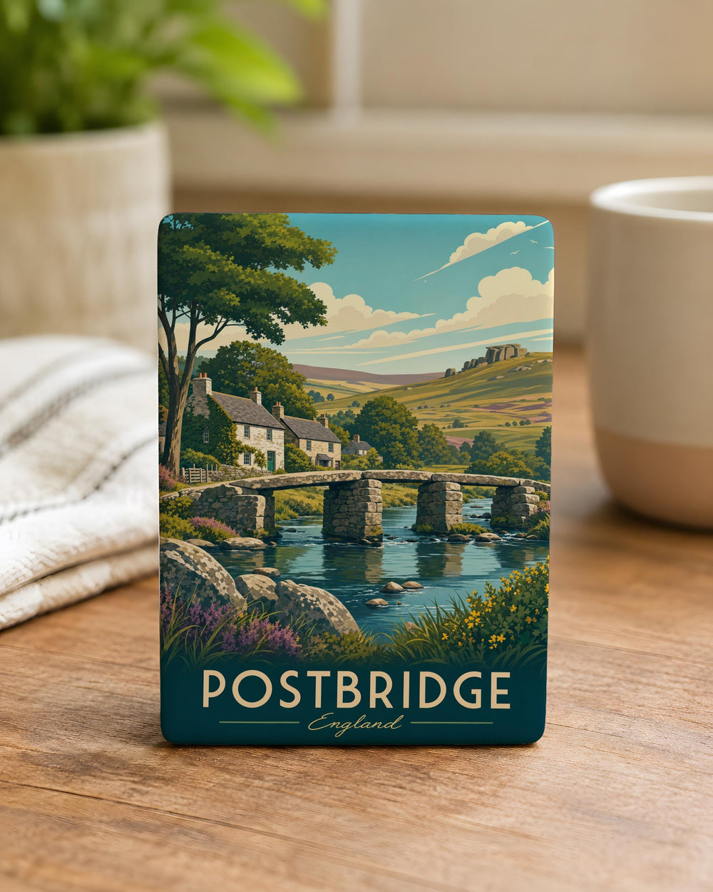 Postbridge England Fridge Magnet, Dartmoor National Park Souvenir, Postbridge Village Landmark Keepsake Magnet