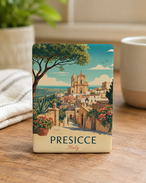 Presicce Italy Fridge Magnet, Presicce Salento Souvenir Magnet, Puglia Travel Keepsake, Italian Town Landmark Magnet