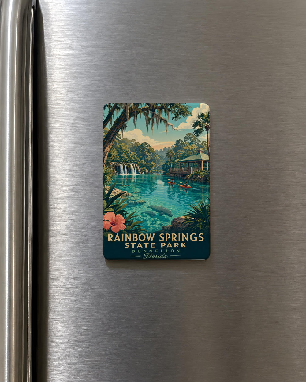 Rainbow Springs State Park Fridge Magnet, Florida Nature Souvenir, Springs and River Travel Gift, State Park Keepsake Magnet