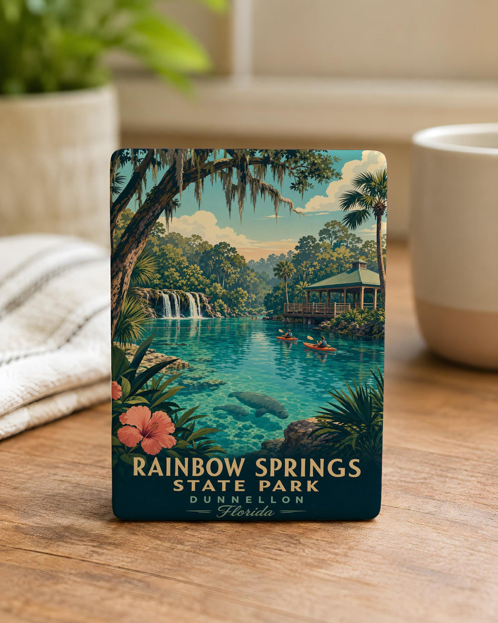 Rainbow Springs State Park Fridge Magnet, Florida Nature Souvenir, Springs and River Travel Gift, State Park Keepsake Magnet
