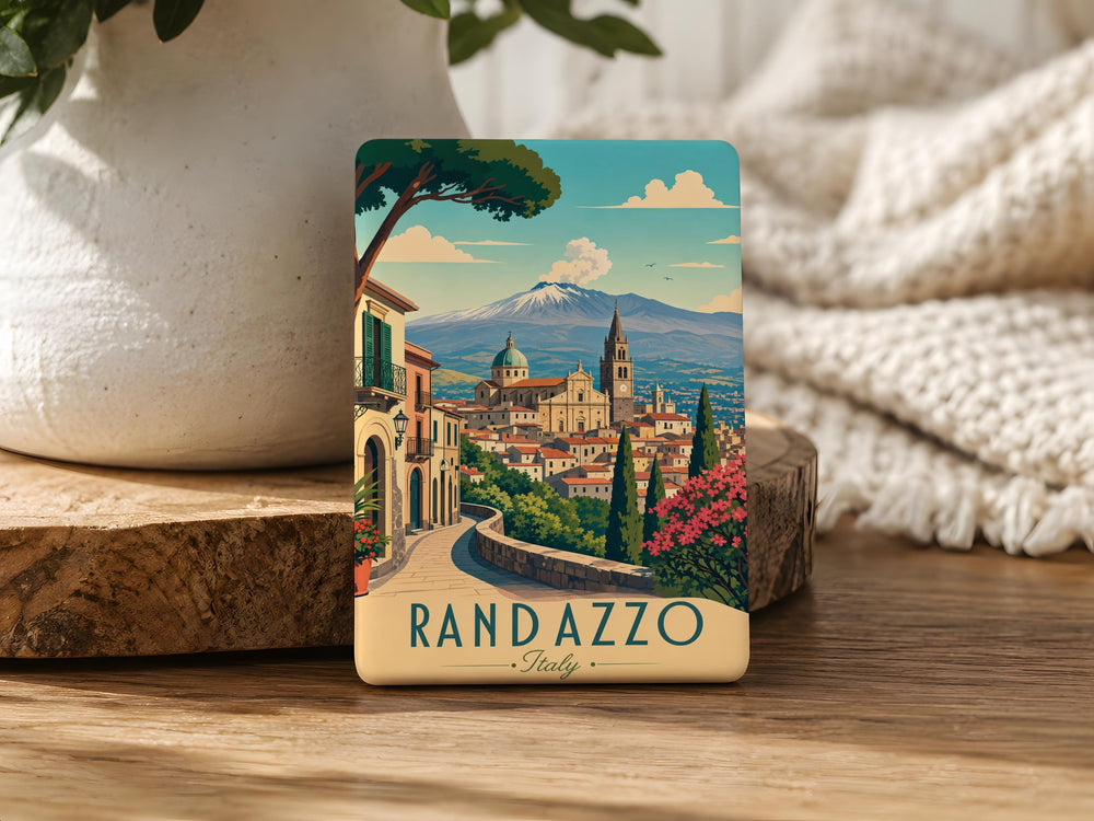 Randazzo Italy Fridge Magnet, Sicily Travel Souvenir, Italian Town Landmark Keepsake, Italy Vacation Gift, Randazzo Souvenir Magnet