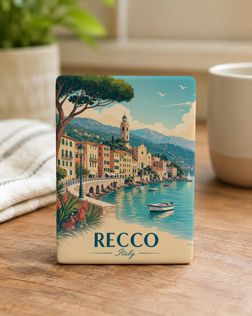 Recco Italy Fridge Magnet, Recco Travel Souvenir Magnet, Italian Riviera Liguria Destination Magnet, Italy Vacation Keepsake Magnet